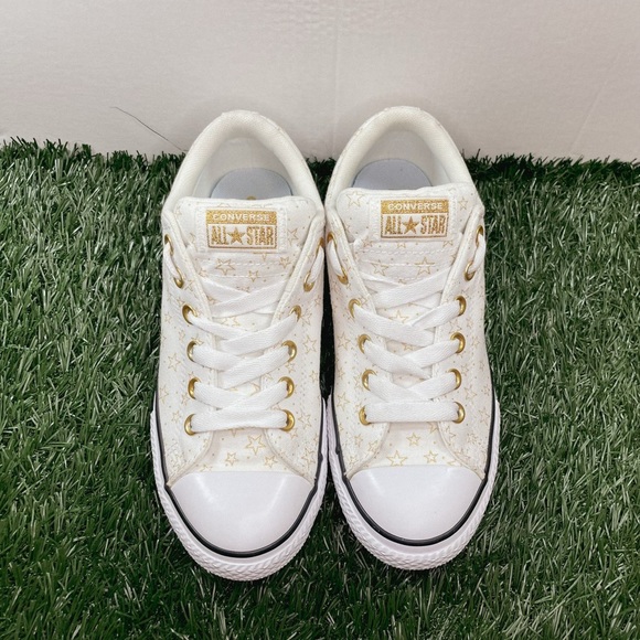 Converse Chuck Taylor AS, Street Slip, White Gold Kids Sneakers. - Picture 3 of 7